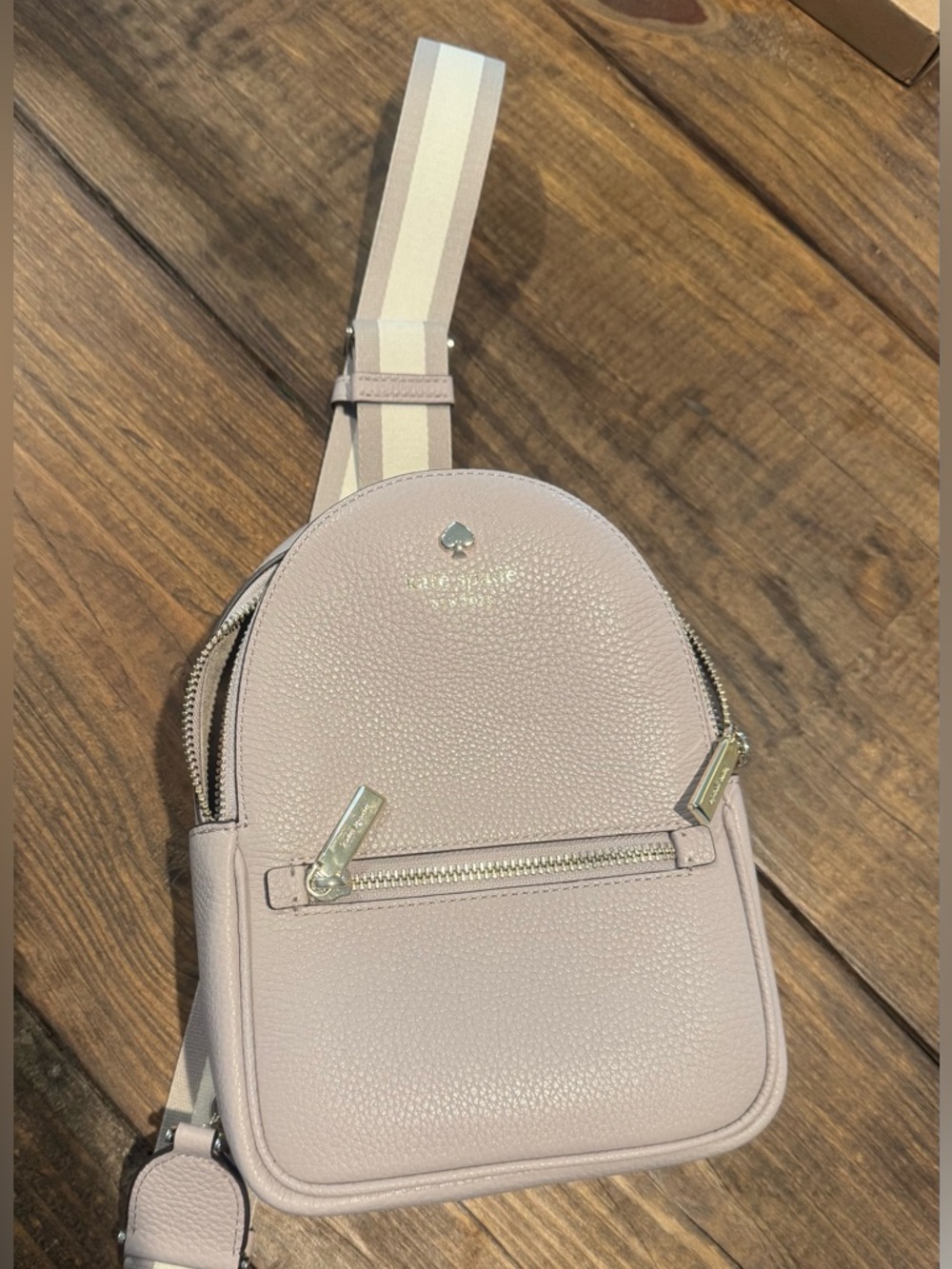 kate spade Pale Pink Pebbled Leather Mini Backpack Crossbody